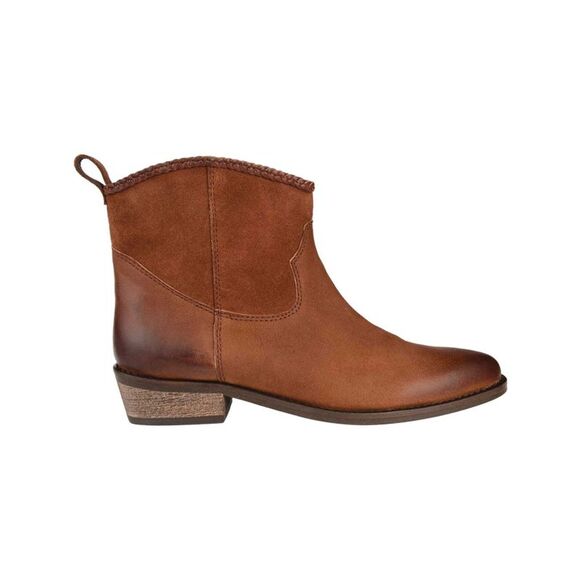 JOURNEE COLLECTION Womens Brown Back Pull Tag Carmela Almond Booties 7.5 M - Picture 3 of 4